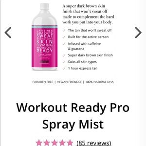Workout ready pro spray mist solution never used
